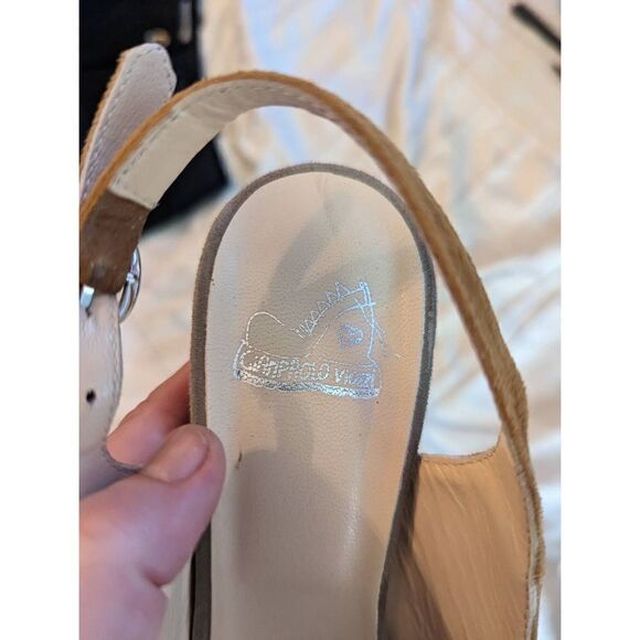 Giampaolo viozzi suede color block platform peeptoe slingbacks sz 36 - Picture 7 of 7